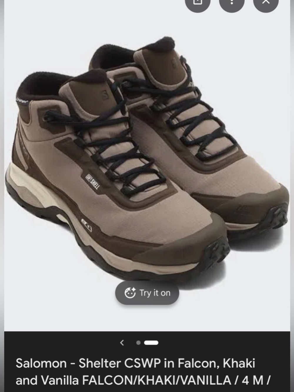 Salomon shelter CSWP waterproof hiking winter city boots